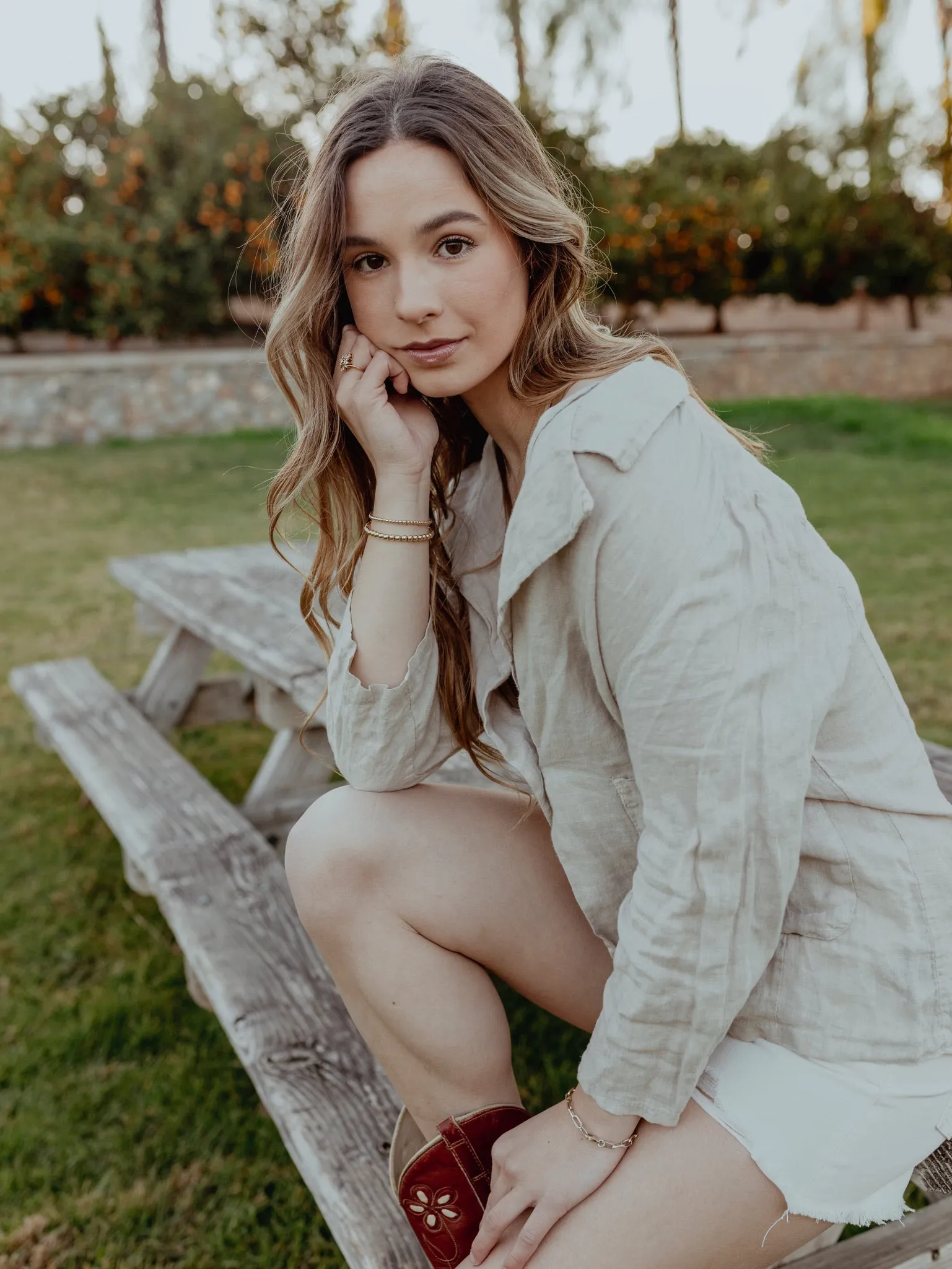 100% Linen Blazer, "Sun-Kissed Linen Cardigan Blazer"